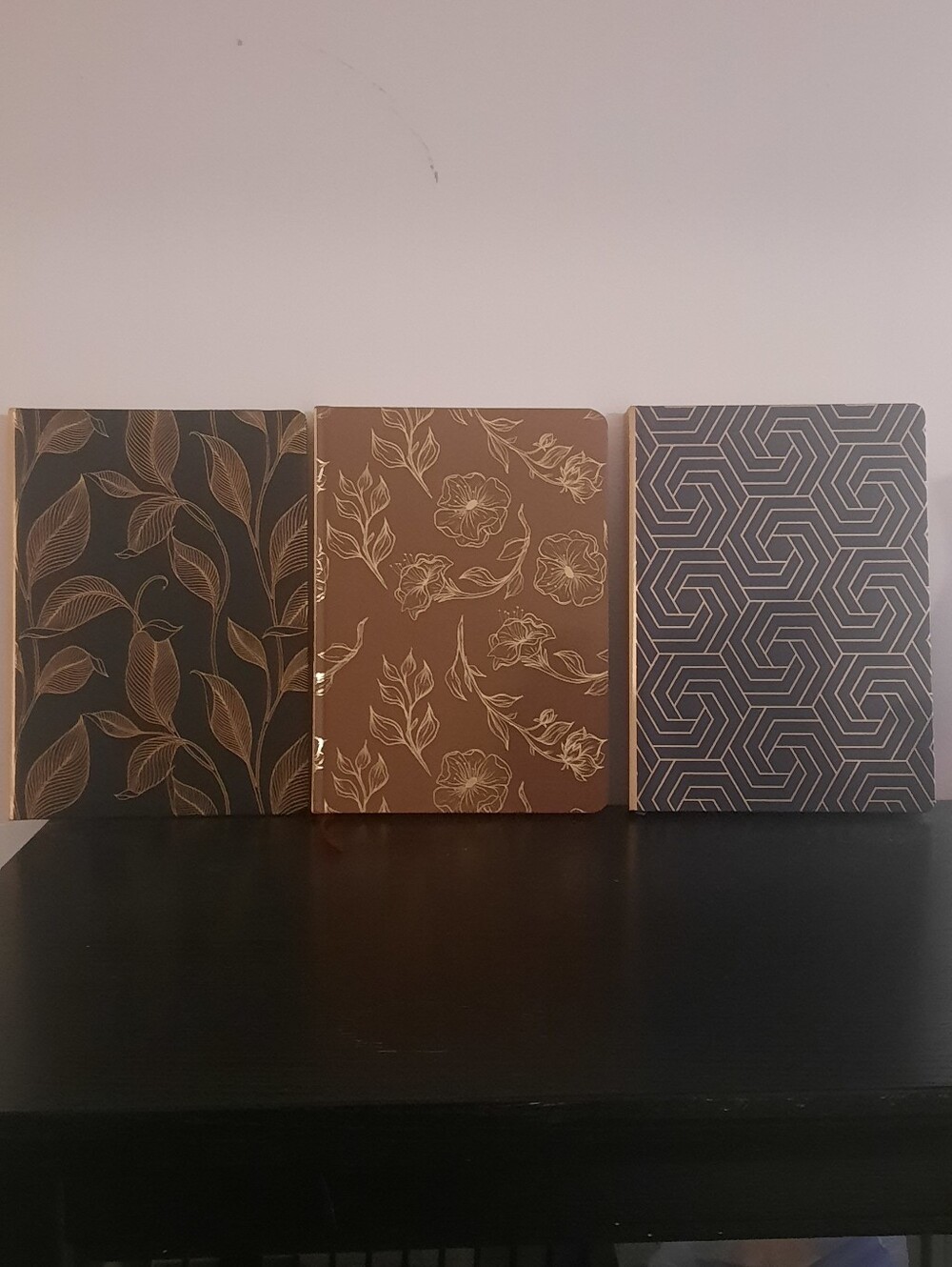 Brown Floral Hardcover Planner – Elegant Home Office Planner